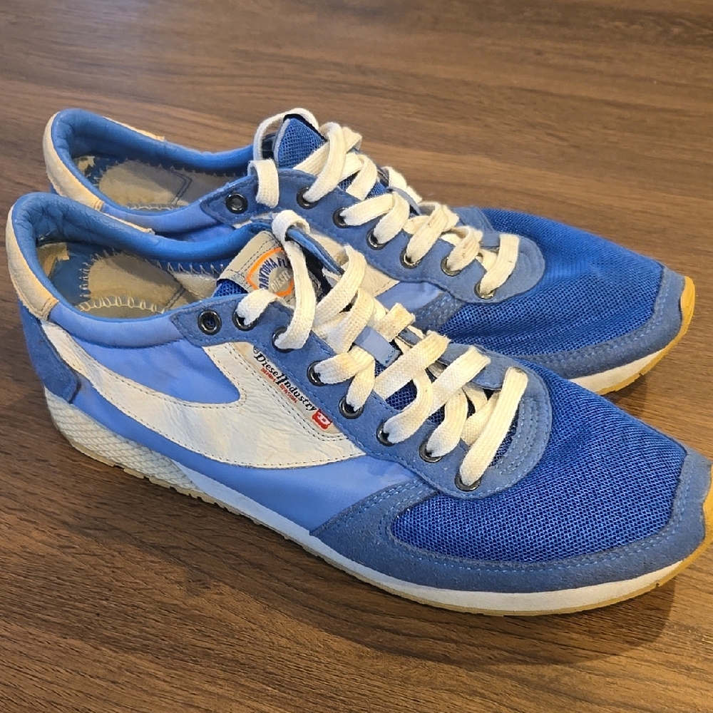 Diesel Daytona FLA Blue and White Sneakers